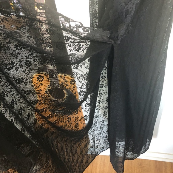 1960's Neiman Marcus Sexy Black Lace Nightie - Picture 3 of 8